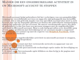 manier om een ongebruikelijke activiteit in uw microsoft account te stoppen