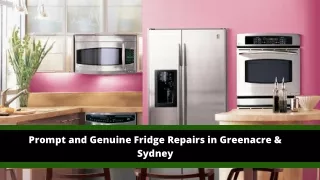 Prompt and Genuine Fridge Repairs in Greenacre & Sydney