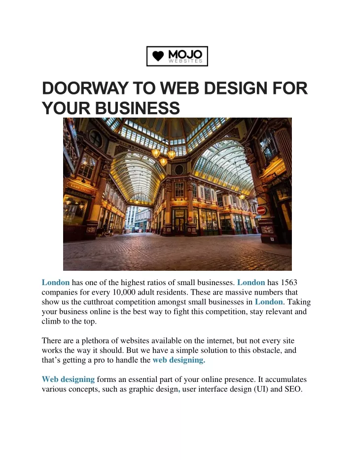 doorway to web design for your business