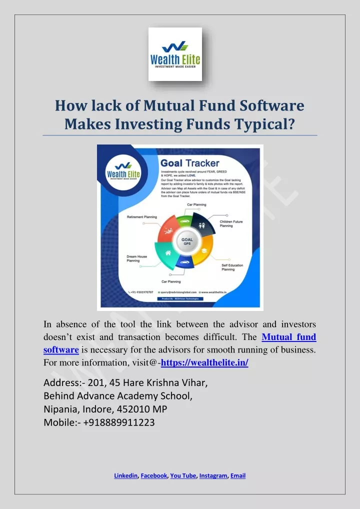 how lack of mutual fund software makes investing