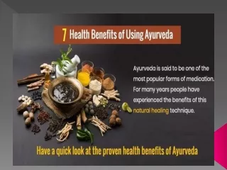 7 Health Benefits of using Ayurveda