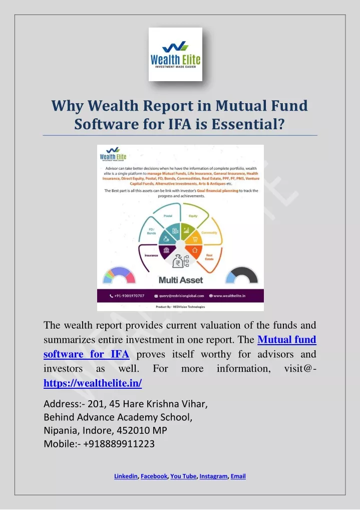 why wealth report in mutual fund software
