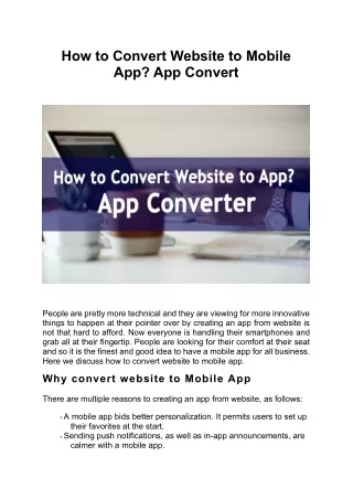 how to convert website to mobile app app convert
