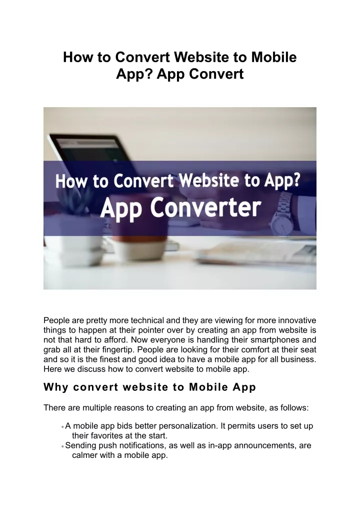 how to convert website to mobile app app convert