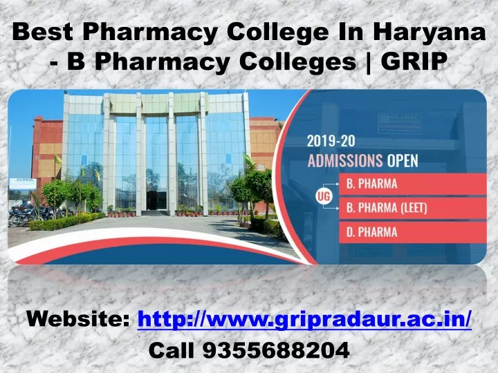 best pharmacy college in haryana b pharmacy colleges grip