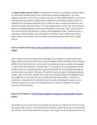 the global quillaia extracts market