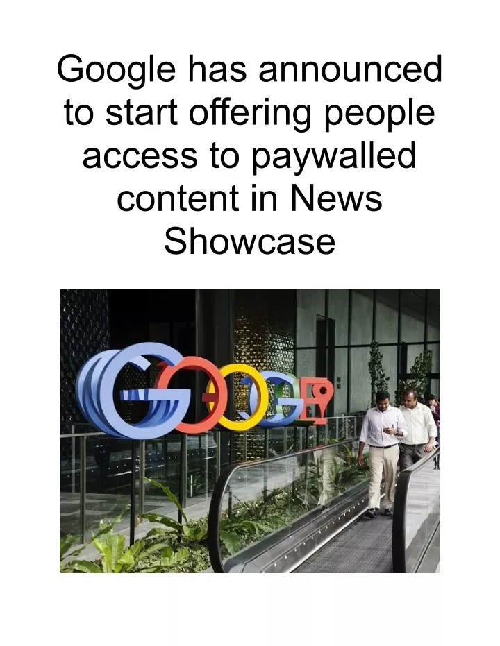google has announced to start offering people