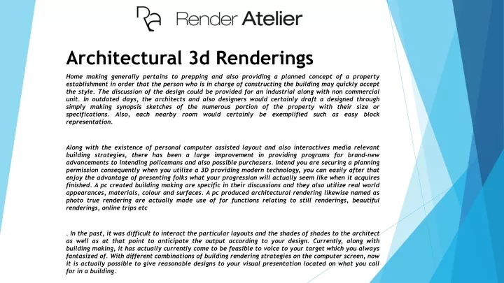 architectural 3d renderings