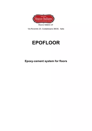 Epoxy Floors | Venetian plasters | Stucco Italiano