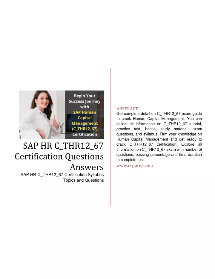 abstract get complete detail on c thr12 67 exam