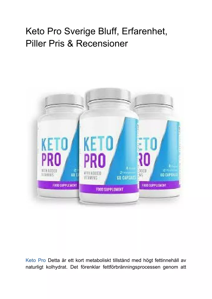 keto pro sverige bluff erfarenhet piller pris