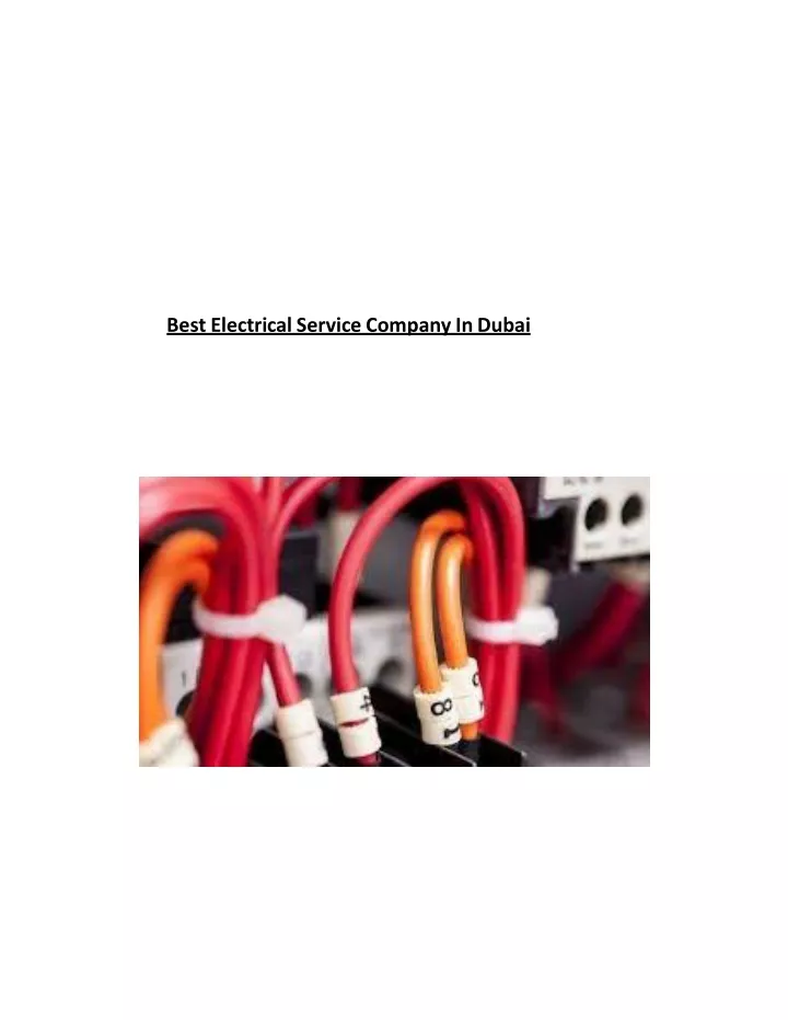 best electrical service company in dubai