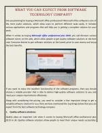 What You Can Expect From Software Technology Company? - slide 1