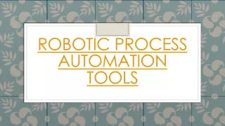 robotic process automation tools