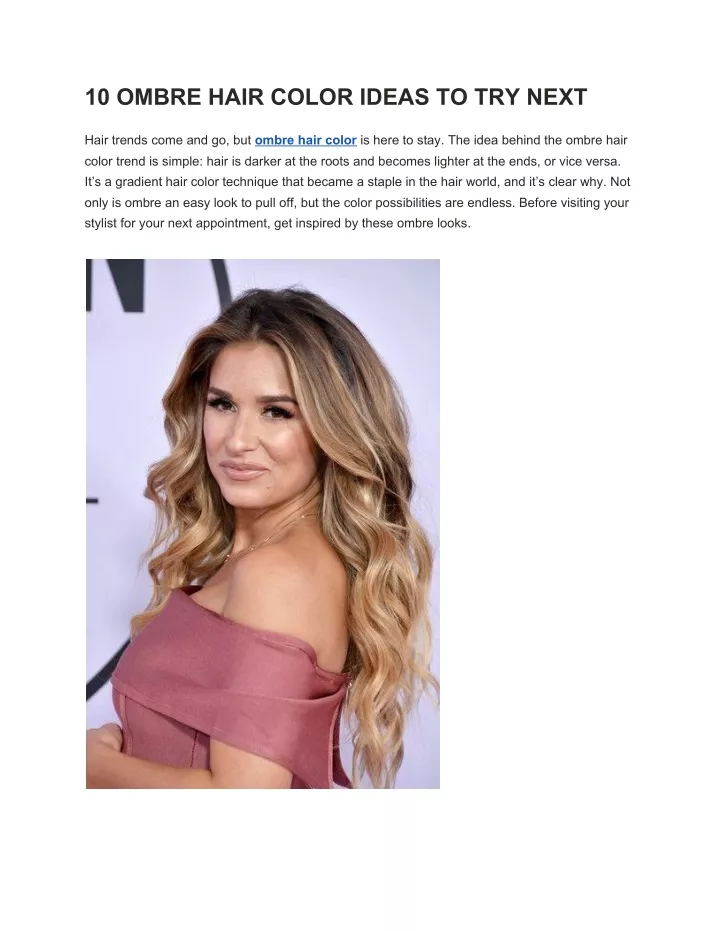10 ombre hair color ideas to try next