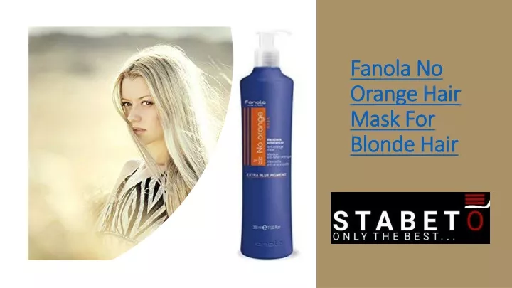 fanola no orange hair mask for blonde hair