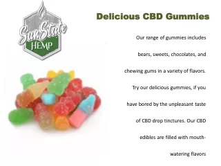 Delicious And Vegan CBD Gummies | Sun State Hemp
