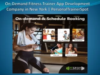 On-Demand Fitness Trainer App Development Company in New York