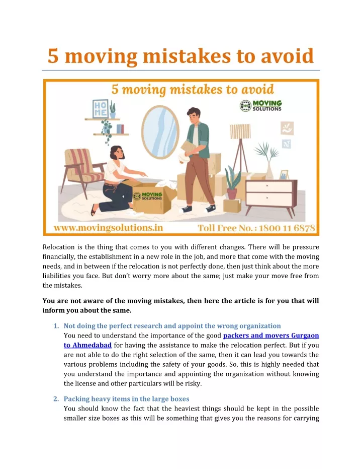 5 moving mistakes to avoid