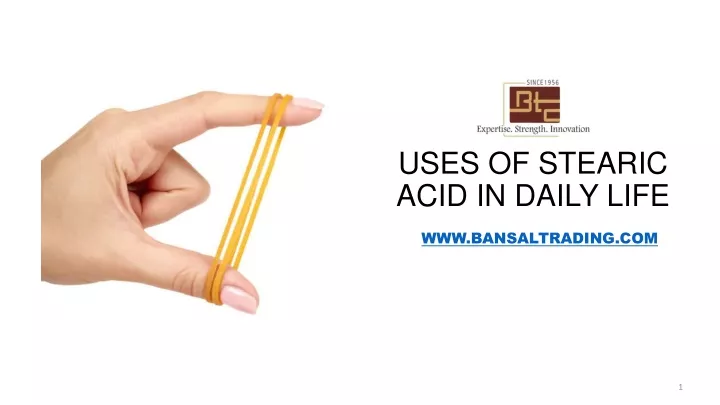 uses of stearic acid in daily life