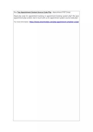buy top appointment system source code
