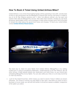 how to book a ticket using united airlines miles