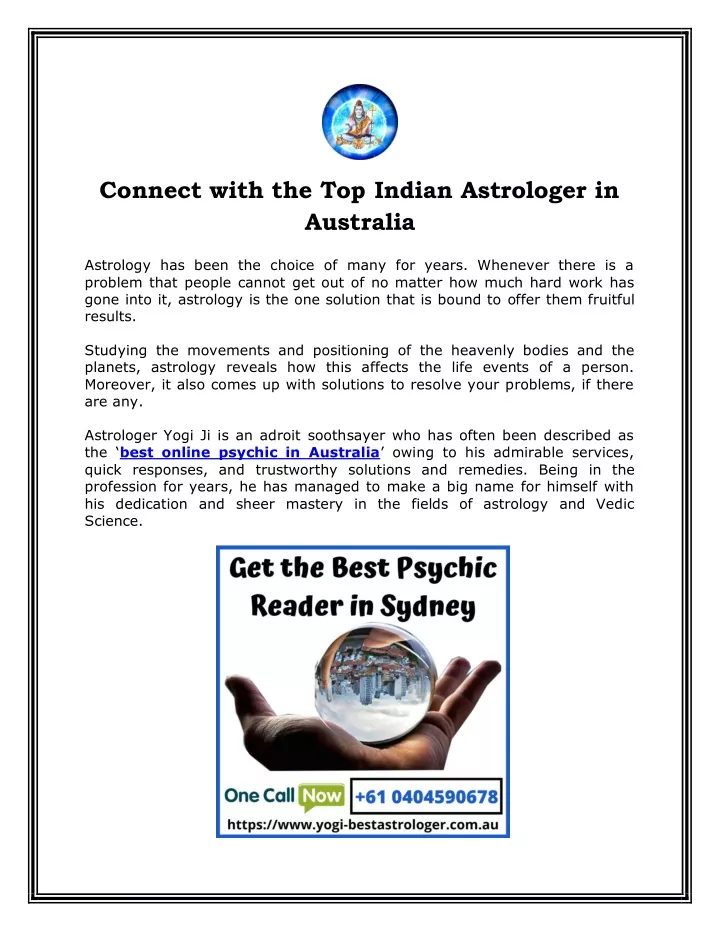 connect with the top indian astrologer