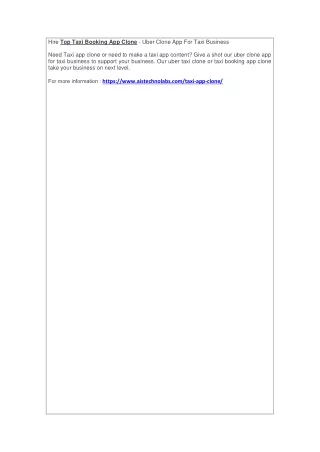 hire top taxi booking app clone uber clone