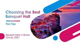 choosing the best banquet hall