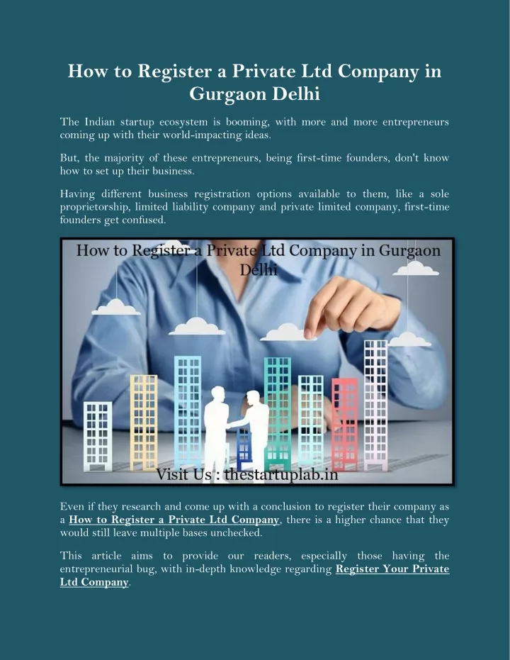 how to register a private ltd company in gurgaon