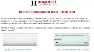Best AC Brand in India - Home Best