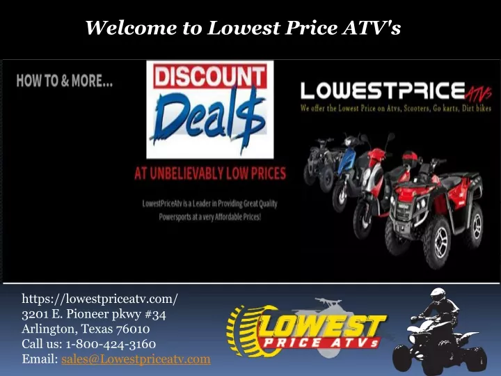welcome to lowest price atv s