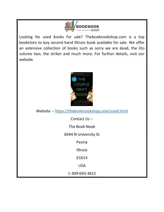 Book Shop Second Hand Illinois | Thebooknookshop.com