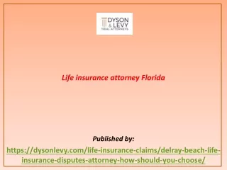 Life insurance attorney Florida