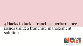 4 hacks to tackle franchise performance issues