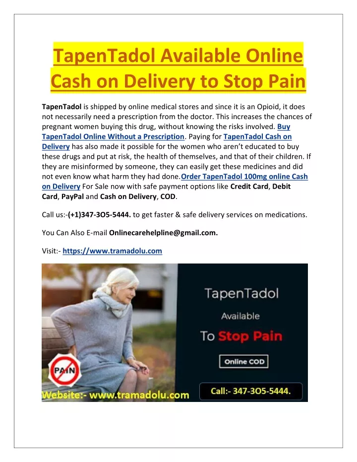 tapentadol available online cash on delivery
