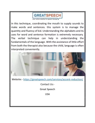 PPT - Accent Reduction Therapy Greatspeech.com PowerPoint Presentation ...