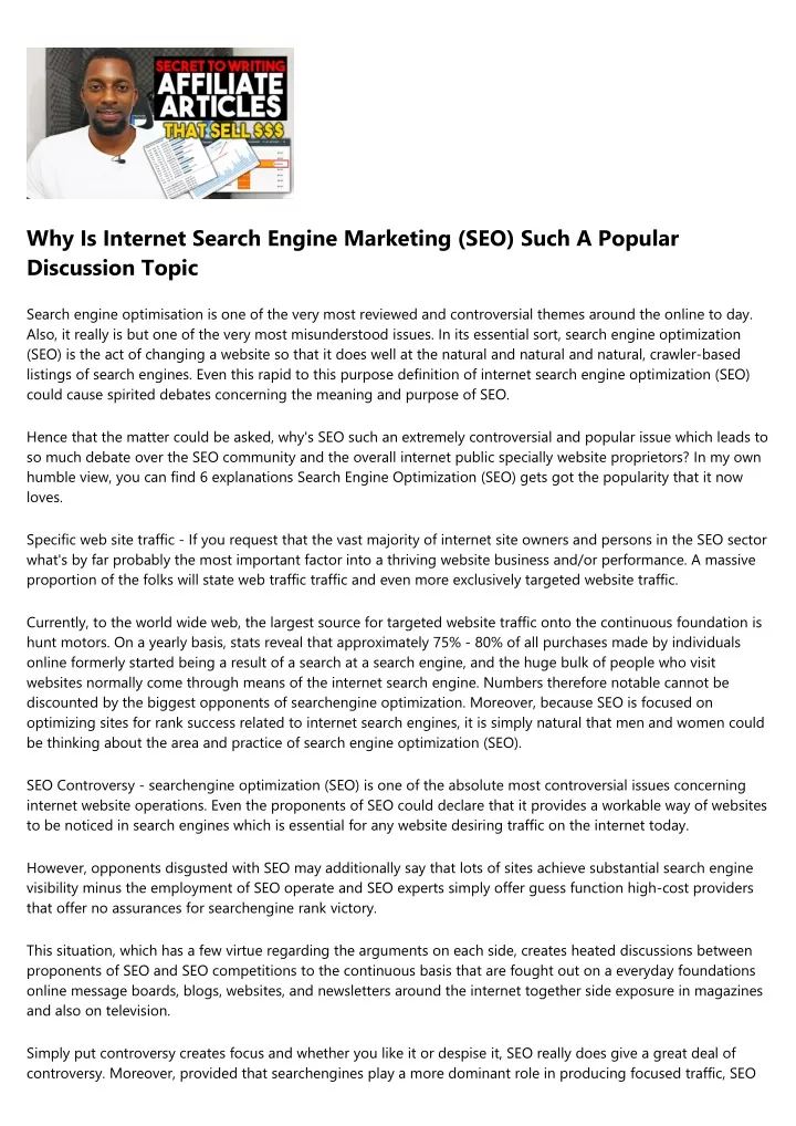 why is internet search engine marketing seo such