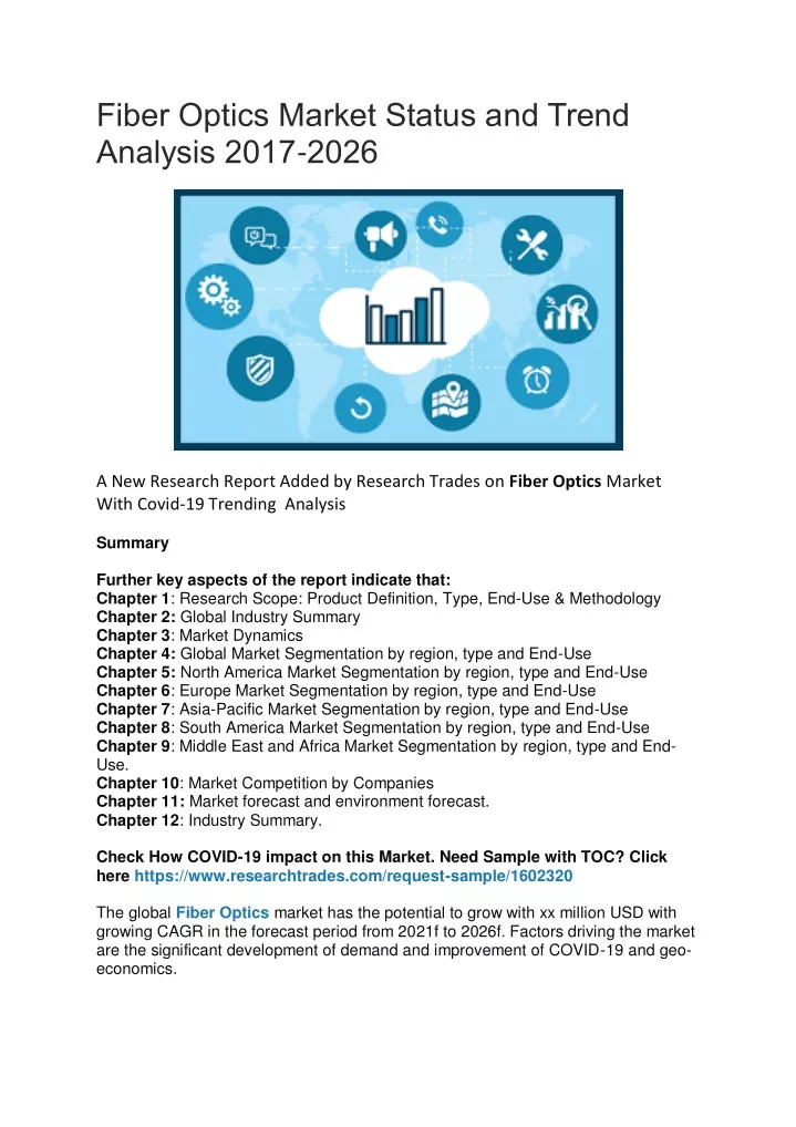 fiber optics market status and trend analysis