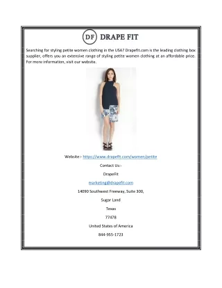 searching for styling petite women clothing
