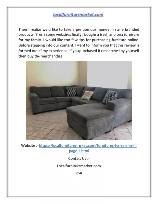 Used Furniture for Sale in Florida | Localfurnituremarket.com