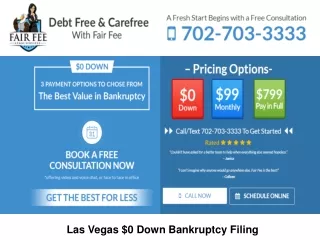 Las Vegas $0 Down Bankruptcy Filing