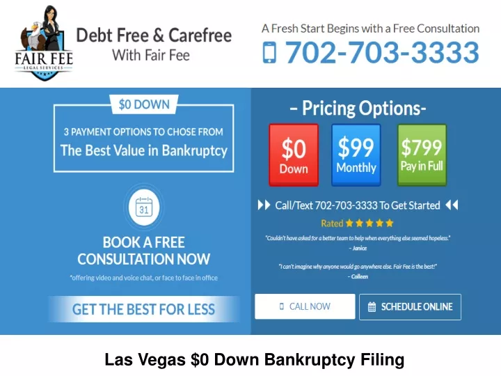 las vegas 0 down bankruptcy filing