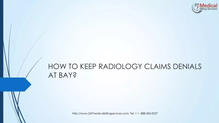 how to keep radiology claims denials at bay
