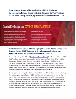 smartphone sensors market insights 2020 business