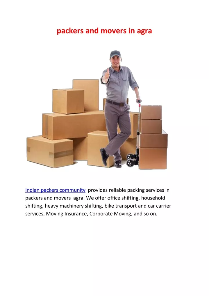 packers and movers in agra