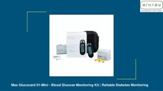 Max Glucocard 01-Mini - Blood Glucose Monitoring Kit | Reliable Diabetes Monitoring | Arkray India