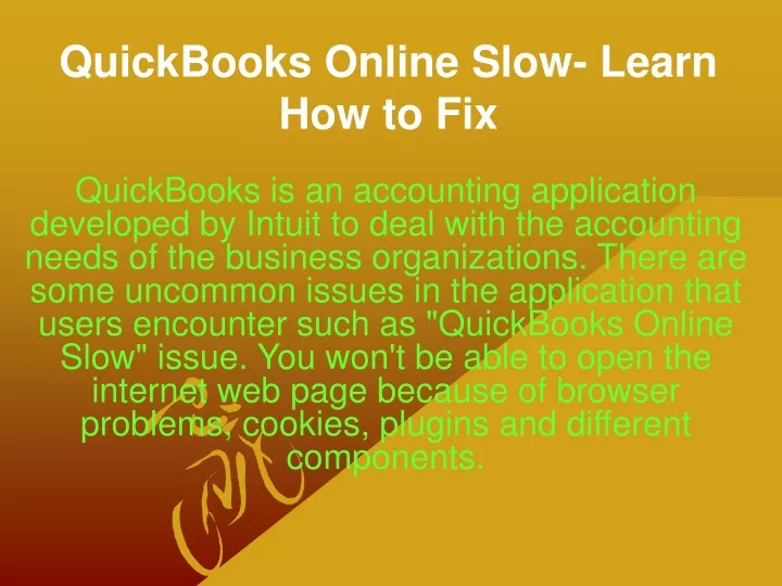 quickbooks online slow learn how to fix