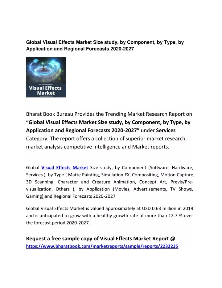 global visual effects market size study