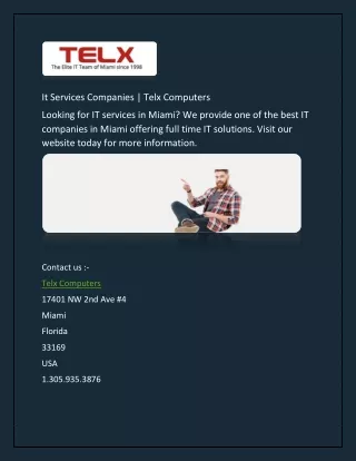It Services Companies | Telx Computers